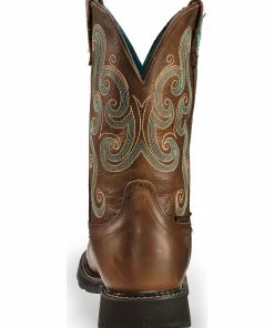 Justin Gypsy Women's Tasha EH Waterproof Work Boots - Steel Toe Dark Brown 13 Justin Gypsy Women's Tasha EH Waterproof Work Boots - Steel Toe Dark Brown -Justin Shop 050V99 47 BK