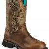 Justin Gypsy Women's Tasha EH Waterproof Work Boots - Steel Toe Dark Brown -Justin Shop 050V99 47 P1