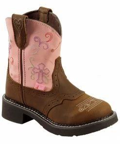 Justin Kid's Gypsy Flower Western Boots For Youth Girls' Bay Apache -Justin Shop 053990 G4 P1 1