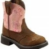 Justin Kid's Gypsy Flower Western Boots For Youth Girls' Bay Apache -Justin Shop 053990 G4 P1