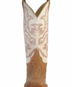 Justin Men's AQHA Remuda Full Quill Ostrich Exotic Boots Antique Brown -Justin Shop 066710 22 FT