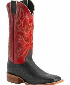 Justin Men's AQHA Remuda Full Quill Ostrich Exotic Boots Antique Brown -Justin Shop 066710 89 P1