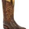 Justin Men's Full Quill Ostrich Western Boots Tobacco