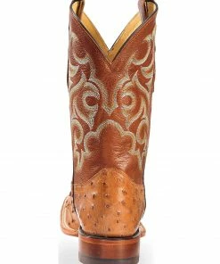 Justin Men's Full Quill Ostrich Western Boots Cognac 16 Justin Men's Full Quill Ostrich Western Boots Cognac -Justin Shop 066A49 38 BK