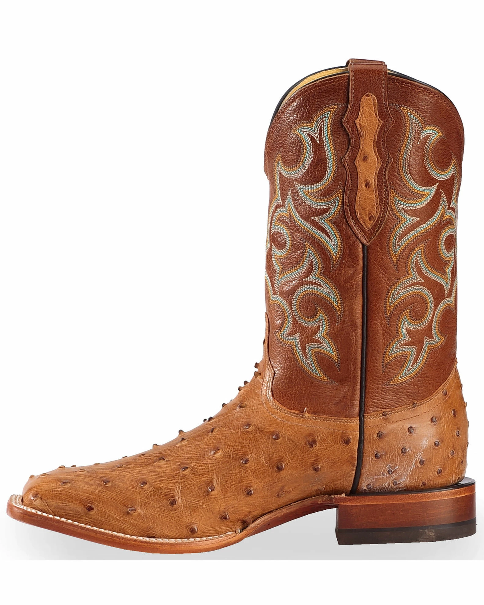 Justin Men's Full Quill Ostrich Western Boots Cognac 5 Justin Men's Full Quill Ostrich Western Boots Cognac - Image 3