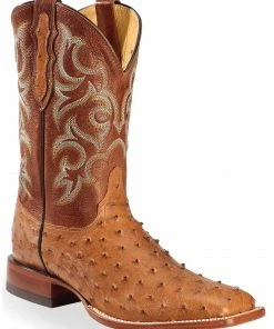 Justin Men's Full Quill Ostrich Western Boots Cognac 17 Justin Men's Full Quill Ostrich Western Boots Cognac -Justin Shop 066A49 38 P1 1