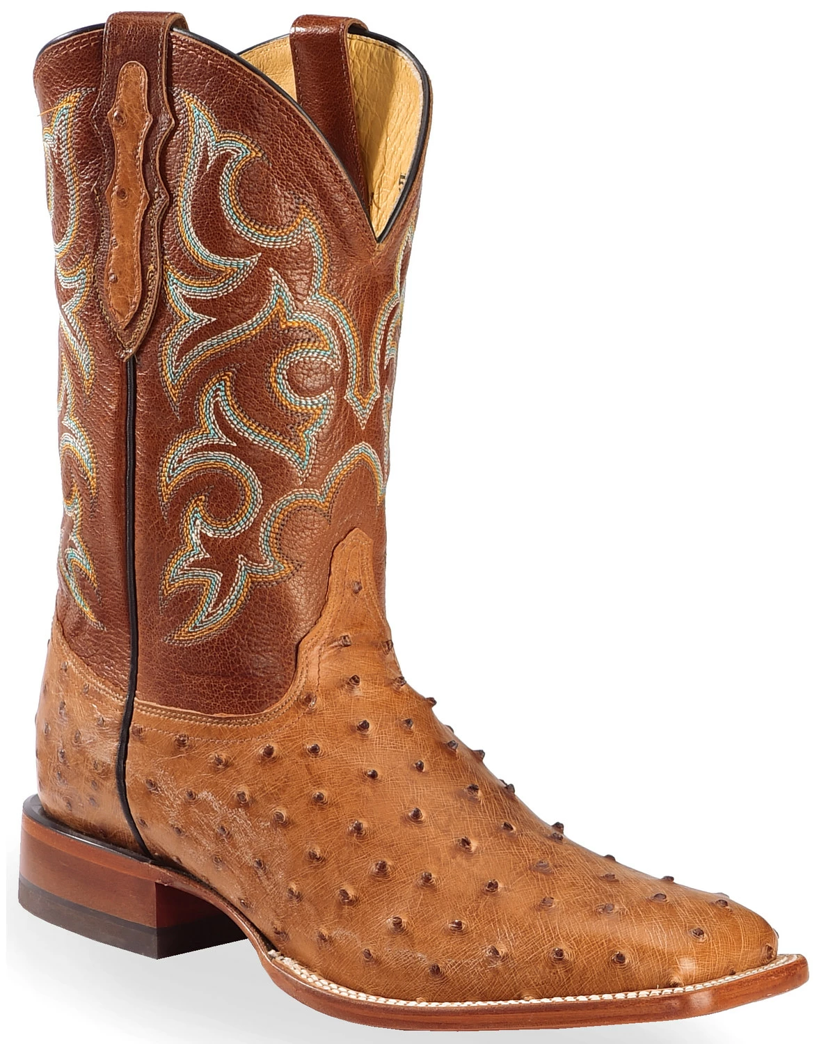 Justin Men's Full Quill Ostrich Western Boots Cognac 10 Justin Men's Full Quill Ostrich Western Boots Cognac - Image 8