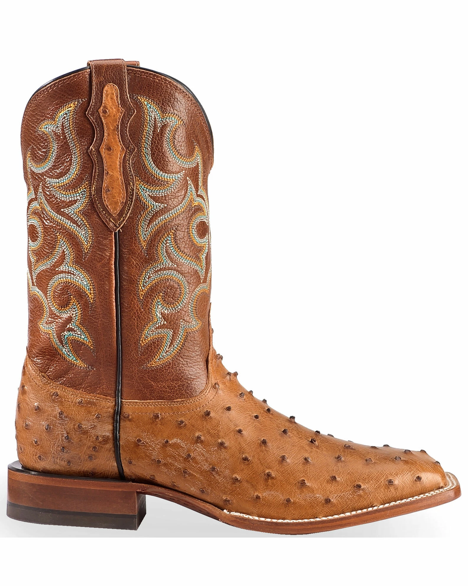 Justin Men's Full Quill Ostrich Western Boots Cognac 4 Justin Men's Full Quill Ostrich Western Boots Cognac - Image 2