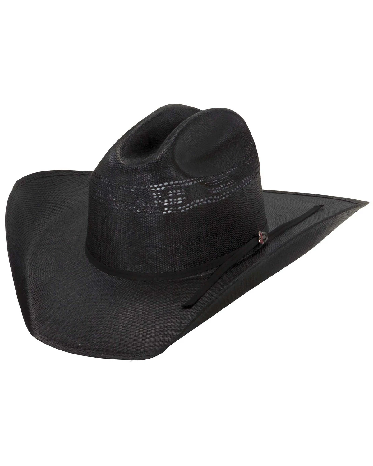 Justin 20X Cutter Black Straw Cowboy Hat For Men's 4 Justin 20X Cutter Black Straw Cowboy Hat For Men's - Image 2
