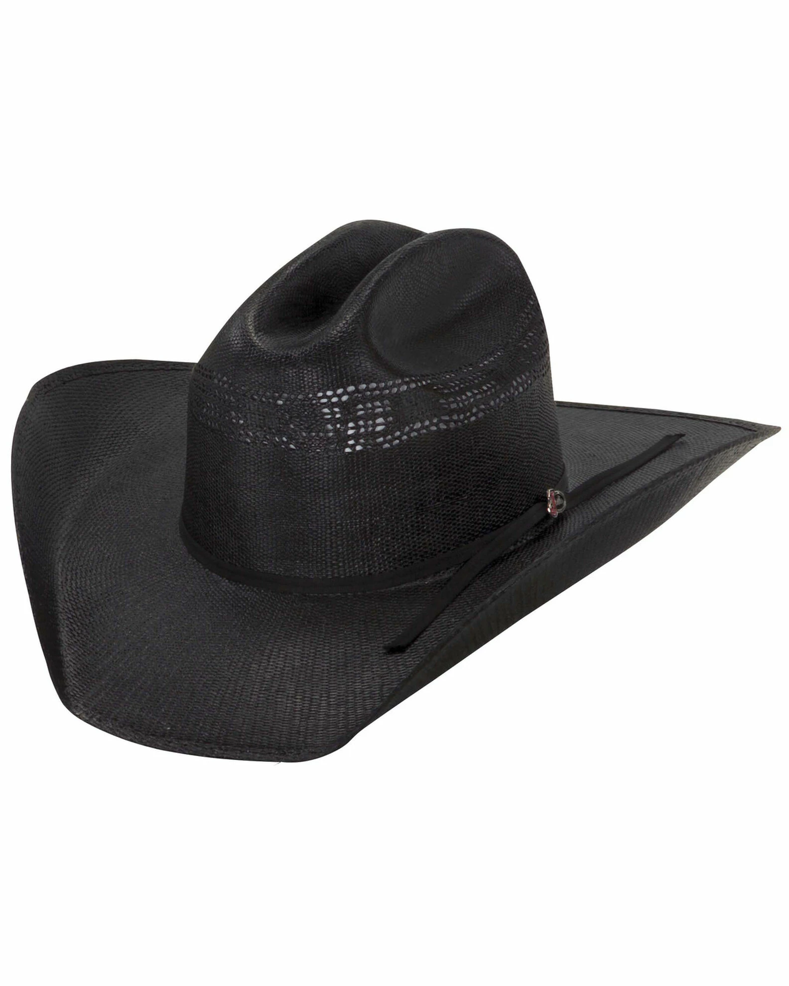 Justin 20X Cutter Black Straw Cowboy Hat For Men's 3 Justin 20X Cutter Black Straw Cowboy Hat For Men's