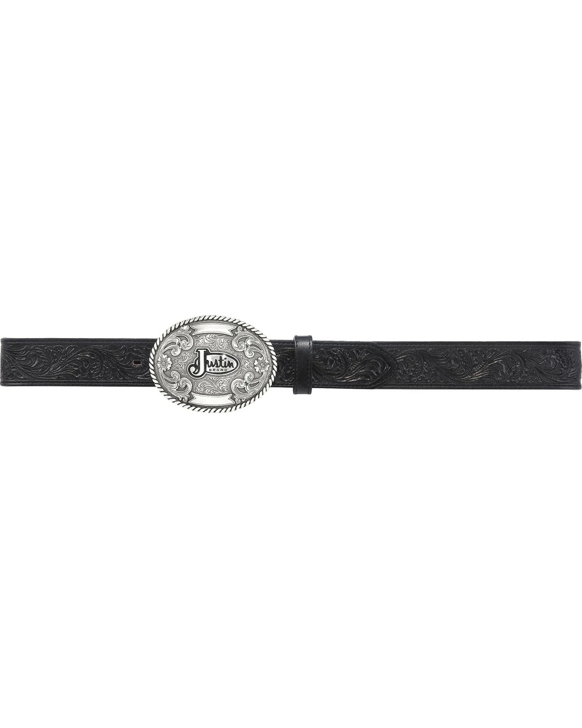 Justin Men's Floral Leather Trophy Belt No Color 4 Justin Men's Floral Leather Trophy Belt No Color - Image 2