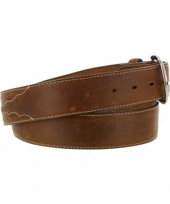 Justin Men's Brown Classic Western Leather Belt  -Justin Shop 1000007871 200 D2