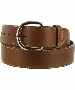 Justin Men's Brown Classic Western Leather Belt 