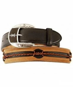 Justin Barbed Wire Belt For Men's Brown 8 Justin Barbed Wire Belt For Men's Brown -Justin Shop 120060 89 P1 1