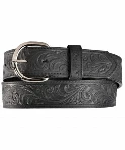 Justin Men's Black Hand Tooled Western Belt 7 Justin Men's Black Hand Tooled Western Belt -Justin Shop 120H42 89 P1 1