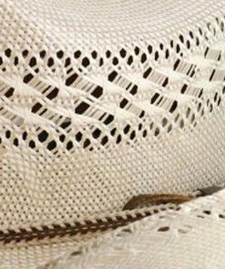 Justin Men's Bent Rail Garret Two Tone Straw Cowboy Hat Natural -Justin Shop 2000124709 101 D2