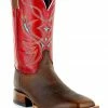 Justin Men's Red Upper Two Toned Cowboy Boots - Square Toe Brown 1 Justin Men's Red Upper Two Toned Cowboy Boots - Square Toe Brown -Justin Shop 2000199225 200 P1