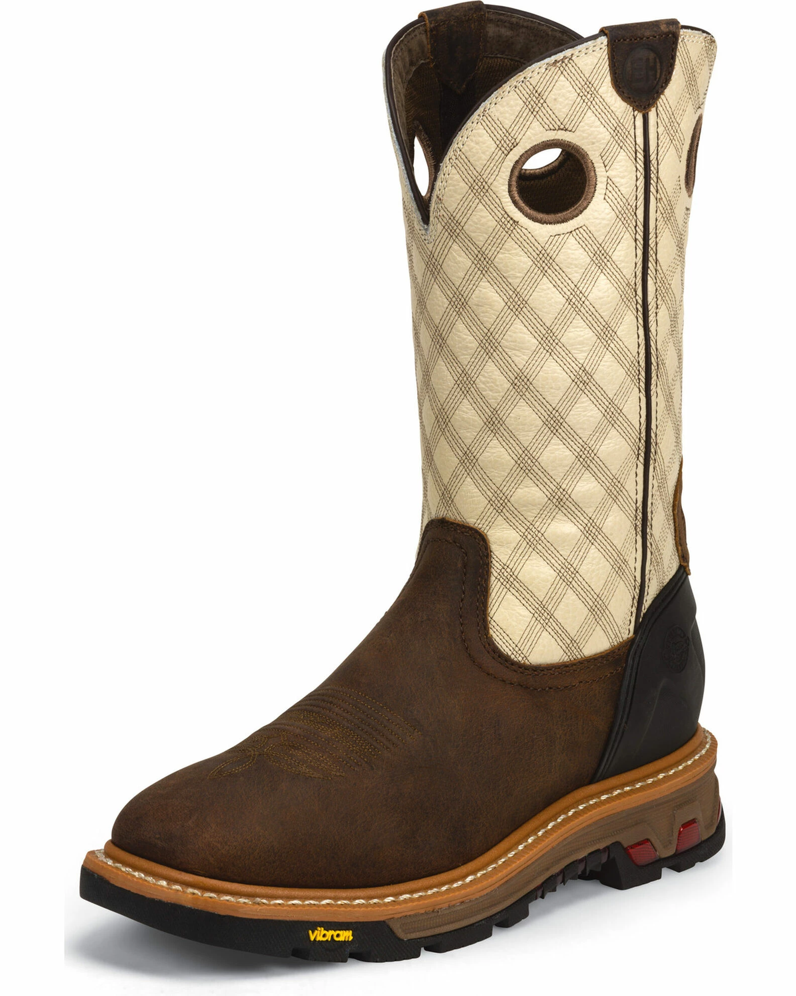 Justin Men's Commander-X5 Pull-On Work Boots Tan 4 Justin Men's Commander-X5 Pull-On Work Boots Tan - Image 2