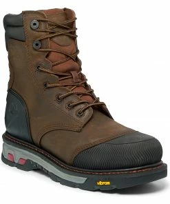 Justin Men's Tan Warhawk Waterproof 8" Work Boots - Composite Toe 