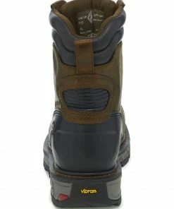 Justin Men's Brown Warhawk Waterproof 8" Work Boots - Composite Toe -Justin Shop 2000217658 200 BK