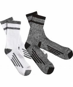 Justin Men's JUSTDRY Half Cushion 2-Pair Socks  Black -Justin Shop 2000217728 001 P1 1