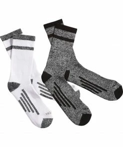 Justin Men's JUSTDRY Half Cushion 2-Pair Socks  Black