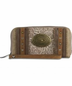 Justin Women's Lace Concho Zip Closure Wallet Tan -Justin Shop 2000239852 280 P1 1