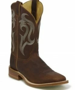 Justin Men's Bender Western Boots - Wide Square Toe