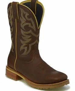 Justin Men's Marshal Whiskey Western Work Boots - Square Toe