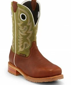 Justin Men's Marshal Agave Western Work Boots - Steel Toe