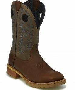 Justin Men's Marshal Waterproof Western Work Boots - Square Toe