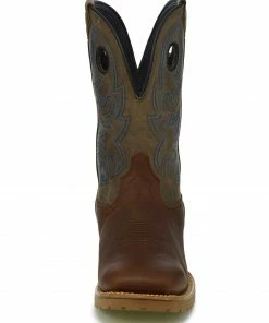 Justin Men's Marshal Waterproof Western Work Boots - Square Toe -Justin Shop 2000242550 020 P4