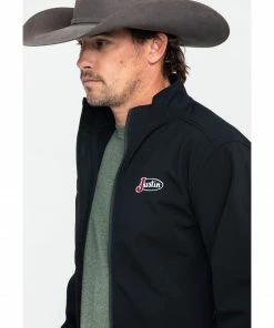 Justin Men's Black Laminated Softshell Bonded Jacket  -Justin Shop 2000258266 001 P5