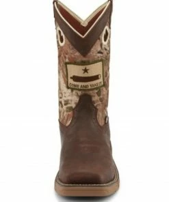 Justin Men's Stampede Grizzly Brown Western Work Boots - Steel Toe -Justin Shop 2000272026 340 P4