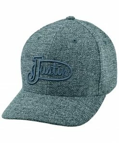 Justin Men's Grey Logo Embroidered Cap 