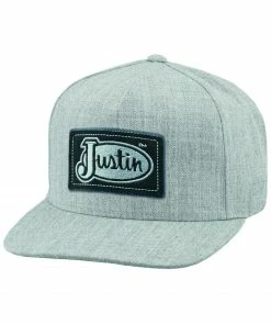 Justin Men's Light Grey Logo Patch Cap