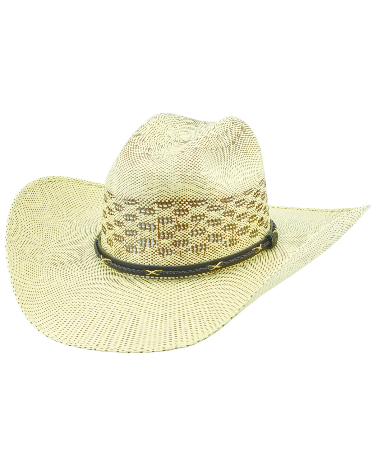 Justin Men's Salt Creek Natural Woven Western Straw Hat Brown 4 Justin Men's Salt Creek Natural Woven Western Straw Hat Brown - Image 2