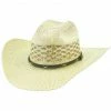 Justin Men's Salt Creek Natural Woven Western Straw Hat  Brown -Justin Shop 2000286085 200 P1