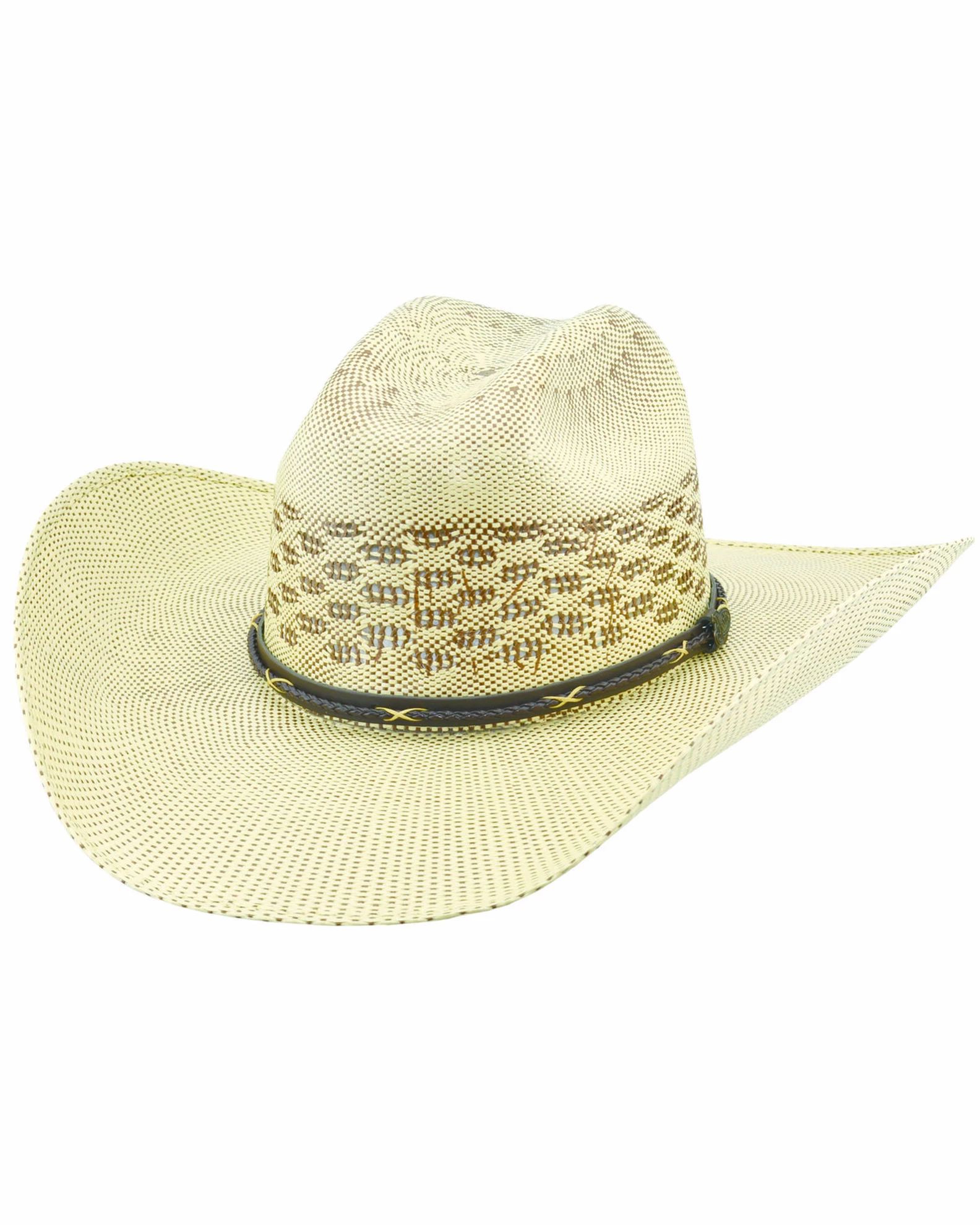 Justin Men's Salt Creek Natural Woven Western Straw Hat Brown 3 Justin Men's Salt Creek Natural Woven Western Straw Hat Brown