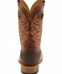 Justin Men's Caddo Brown Stone Western Boots - Wide Square Toe -Justin Shop 2000286847 200 P3