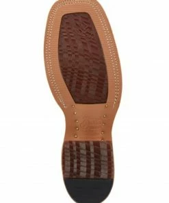 Justin Men's Caddo Brown Stone Western Boots - Wide Square Toe -Justin Shop 2000286847 200 P6