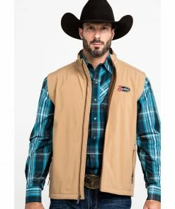 Justin Men's Khaki Fleece Laminated Vest Beige/khaki -Justin Shop 2000287794 250 P1 1