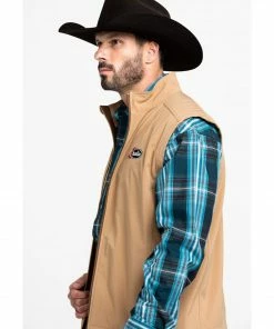 Justin Men's Khaki Fleece Laminated Vest Beige/khaki -Justin Shop 2000287794 250 P3