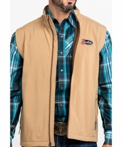 Justin Men's Khaki Fleece Laminated Vest Beige/khaki -Justin Shop 2000287794 250 P4