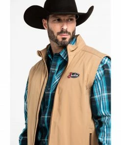 Justin Men's Khaki Fleece Laminated Vest Beige/khaki -Justin Shop 2000287794 250 P5