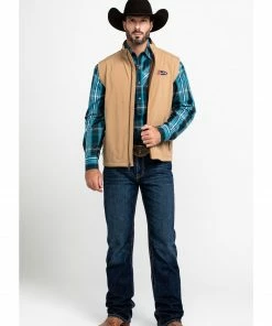 Justin Men's Khaki Fleece Laminated Vest Beige/khaki -Justin Shop 2000287794 250 P6