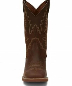 Justin Men's Tallyman Brown Western Boots - Wide Square Toe -Justin Shop 2000292191 200 P5