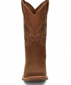 Justin Men's Cowman Cognac Western Boots - Wide Square Toe -Justin Shop 2000292197 235 P5