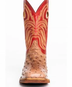 Justin Men's Cognac Ostrich Western Boots - Wide Square Toe -Justin Shop 2000306770 235 P4