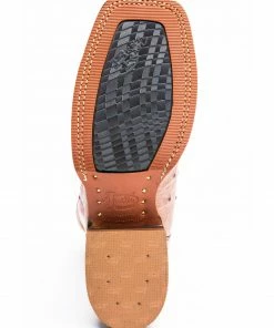 Justin Men's Cognac Ostrich Western Boots - Wide Square Toe -Justin Shop 2000306770 235 P7